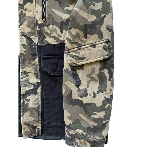 ZARA MAN Men's Camouflage Hooded Military Jacket Multicolor Zip Size S - Picture 7 of 16